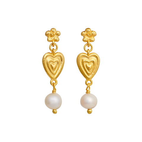 Maanesten Margot earring – Forgyldt Sølv