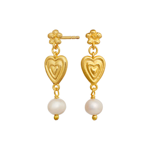 Maanesten Margot earring – Forgyldt Sølv