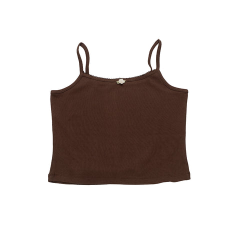Maanesten Megan Pointelle Top,  Brown