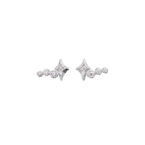 Minna_earrings_silver_a. Minna ørering i sølv fra maanesten. ørestikker
