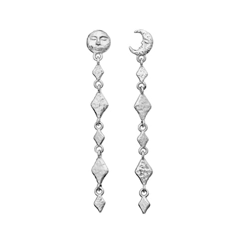Minola_earrings_silver_a. Minola øreringe i sølv fra maanesten.