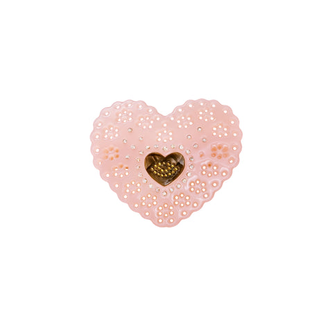 Moyo_blush_hairclip moyo hårspænde lyserød hjerte med rhinsten fra maanesten 