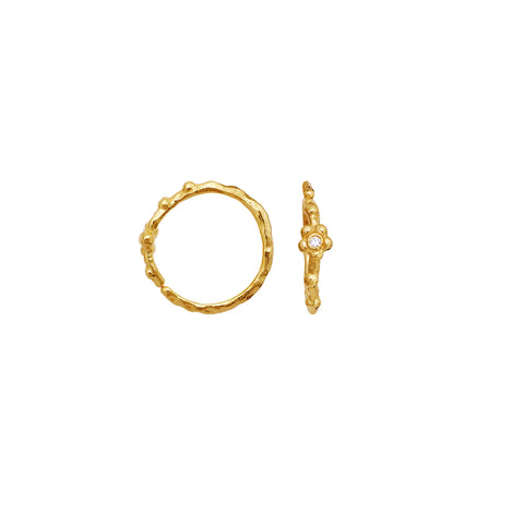 Maanesten Neri øreringe, Forgyldt sølv