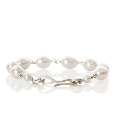 Dulong Ocean Perle Armbånd - lille, sølv