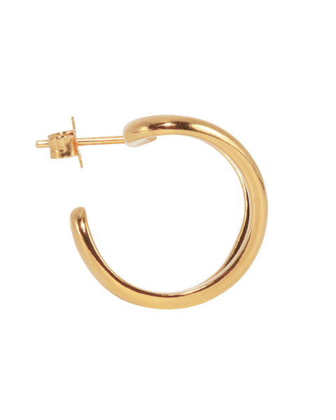 Jane Kønig Open Heart Hoop, Forgyldt sølv