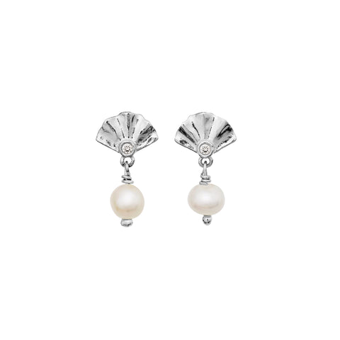 Odette_earrings_silver_a. odette ørering i sølv fra maanesten