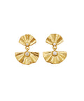 Odile_earrings_gold_a. odile øreringe fra maanesten. i forgyldt sølv med zirkonia 