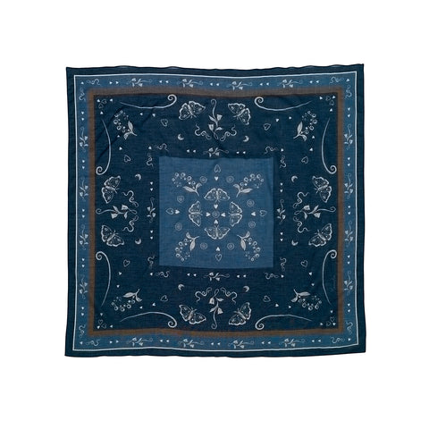 Maanesten Olena Scarf 53x53 Navy