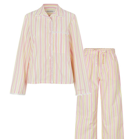 STINE GOYA Striped Pyjamas - Lemon & Rose Stripes