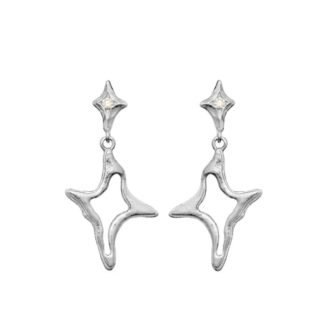 Roxy_earrings_silver_a. Roxy øreringe i sølv fra maanesten 