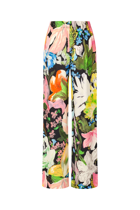STINE GOYA - Elasticated Long Pants, Flowers Under The Sun