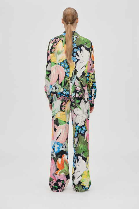 STINE GOYA - Elasticated Long Pants, Flowers Under The Sun