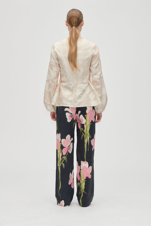 STINE GOYA - Romantic Ruffling Long Sleeve Top