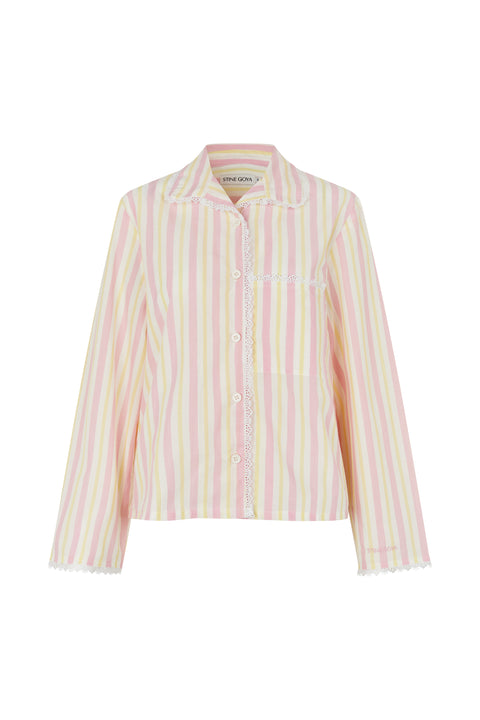 STINE GOYA Striped Pyjamas - Lemon & Rose Stripes