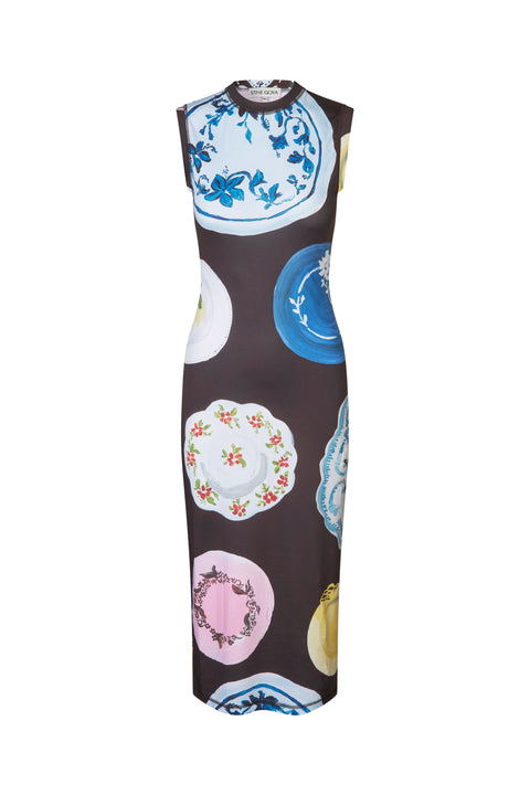 STINE GOYA Stocking Jersey, Elastic Tank Crewneck Dress - The Platera