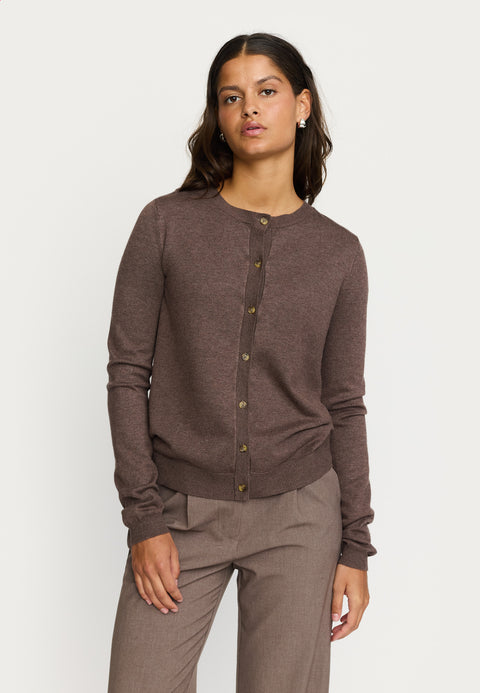 Soft Rebels SRMarla Cardigan Knit, Coffee Quartz Melange