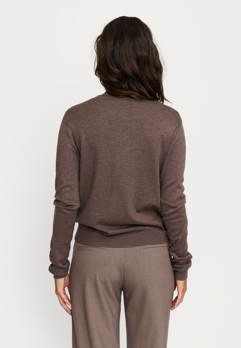 Soft Rebels SRMarla Cardigan Knit, Coffee Quartz Melange