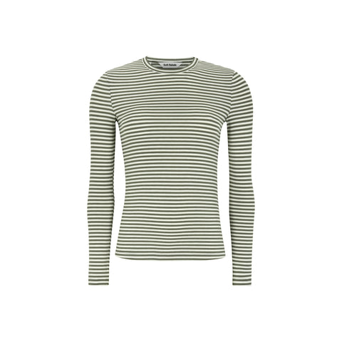 Soft Rebels SRFenja Strip O-neck Top, Vetiver