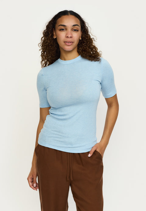 Soft Rebels SRRoman SS Top - Cashmere Blue Melange