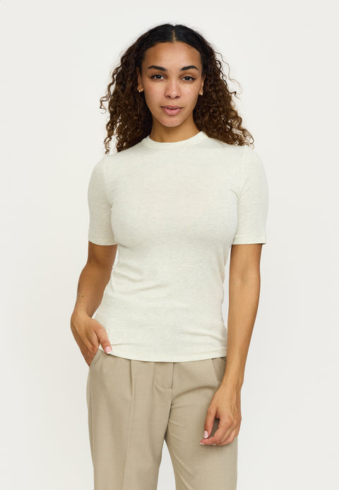 Soft Rebels SRRoman SS Top - Arctic Wolf Melange
