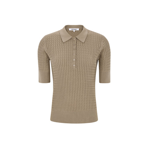 Soft Rebels SRBeth Polo Knit - Greige