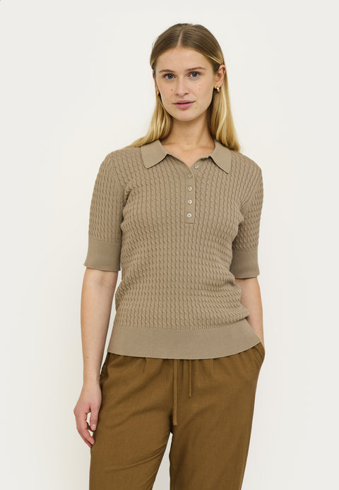 Soft Rebels SRBeth Polo Knit - Greige