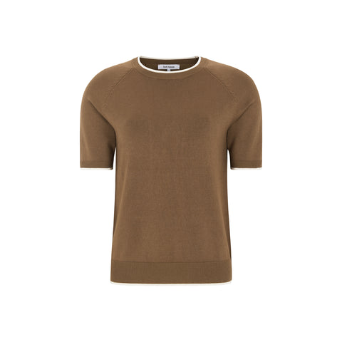 Soft Rebels SRMarla SS Contrast Knit, Bison