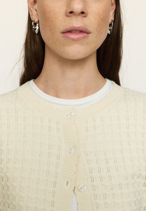 Soft Rebels SRAlarice SS Cardigan Knit, Arctic Wolf