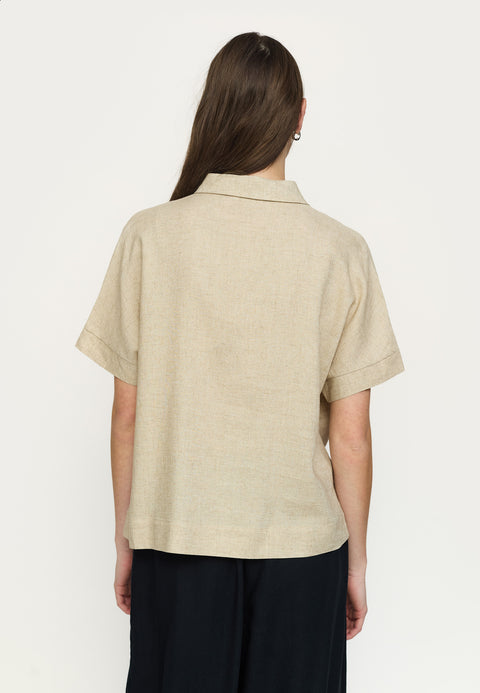 Soft Rebels SRYindi Freedom SS Shirt, Ecru Melange
