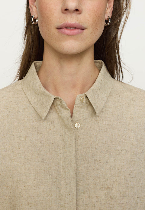 Soft Rebels SRYindi Freedom SS Shirt, Ecru Melange