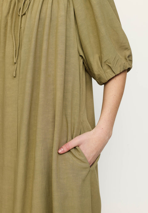 Soft Rebels SRDale Midi Dress, Covert Green