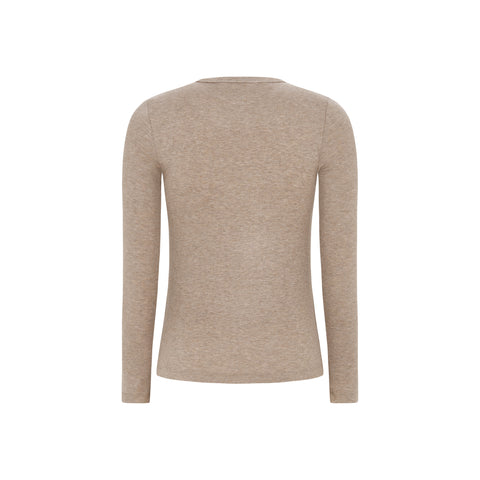 Soft Rebels SRRoman O-neck Top, Silver Mink Melange