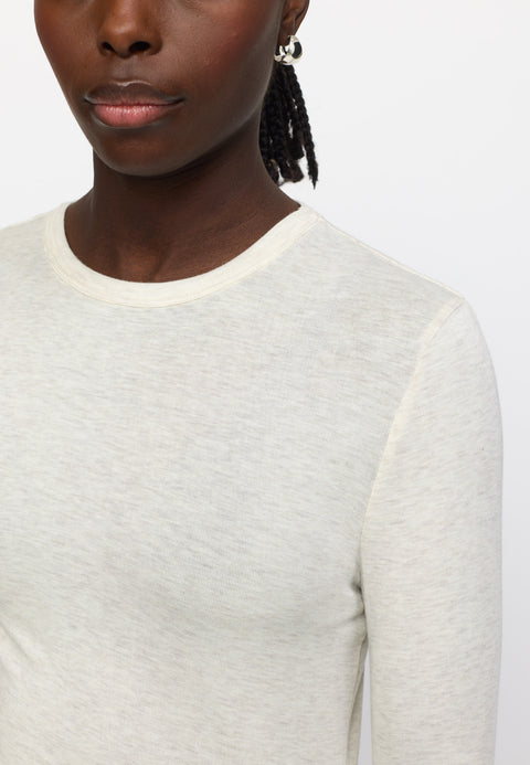 Soft Rebels SRRoman O-neck Top, Arctic Wolf Melange