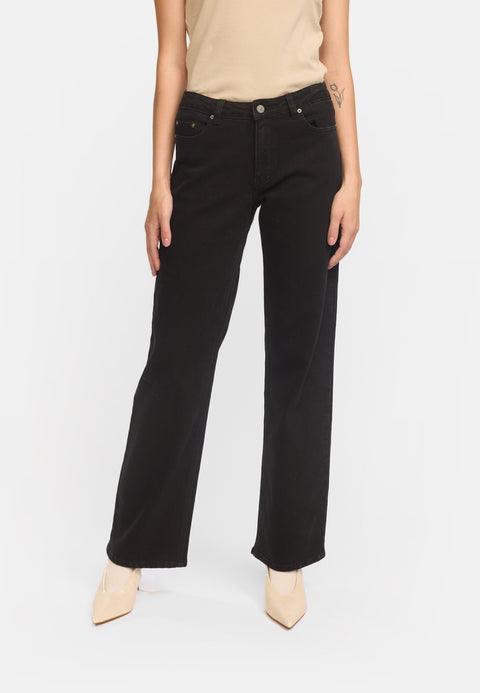 Soft Rebels SRWilla Midwaist Wide Jeans, Black
