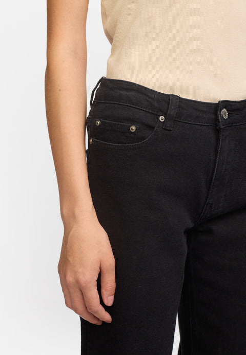 Soft Rebels SRWilla Midwaist Wide Jeans, Black