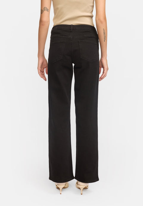 Soft Rebels SRWilla Midwaist Wide Jeans, Black