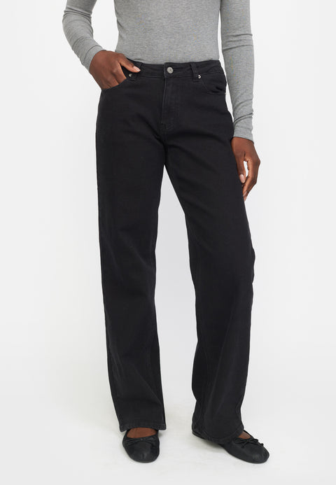 Soft Rebels SRWilla Midwaist Wide Jeans, Black