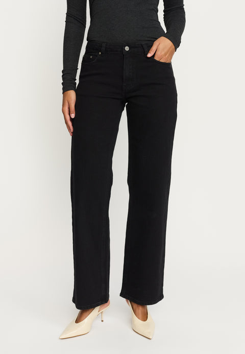 Soft Rebels SRWilla Midwaist Wide Jeans, Black