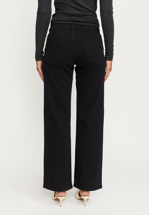 Soft Rebels SRWilla Midwaist Wide Jeans, Black