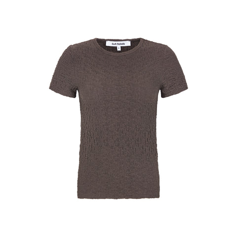 SR525-306-664CoffeeBean-Extra1. SRGizelle o-neck ss top. T-shirt fra Soft rebels. varenummer SR525-306