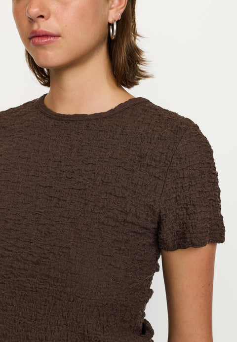 Soft Rebels SRGizelle O-neck SS Top, Coffee Bean