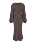 SR525-307-664CoffeeBean-Extra1. SRGizelle Midi Dress. i farven coffee bean. SR525-307