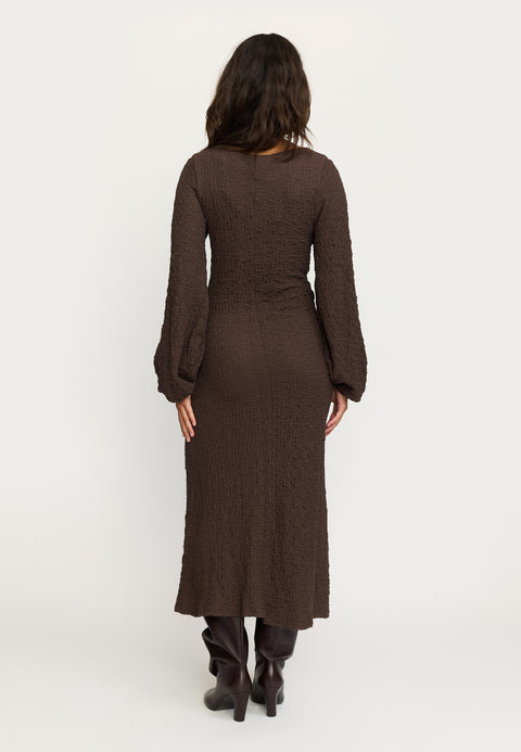 Soft Rebels SRGizelle Midi Dress, Coffee Bean