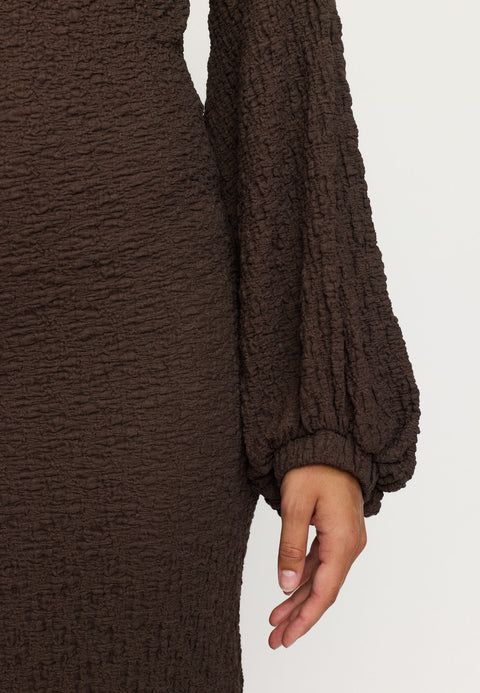 Soft Rebels SRGizelle Midi Dress, Coffee Bean