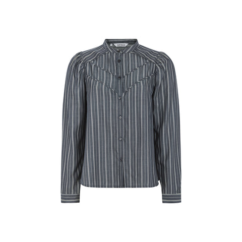 Soft Rebels Charlotte Blouse - Artic Wolf Stripe