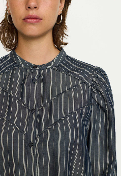 Soft Rebels Charlotte Blouse - Artic Wolf Stripe