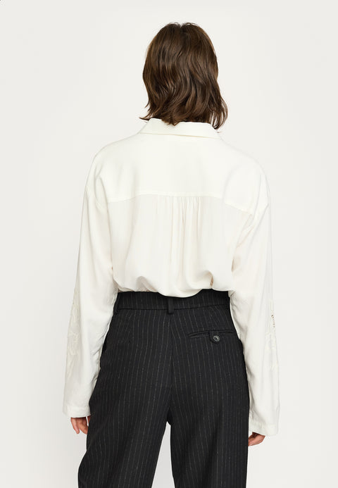Soft Rebels Nala Embroidery Shirt - Snow White