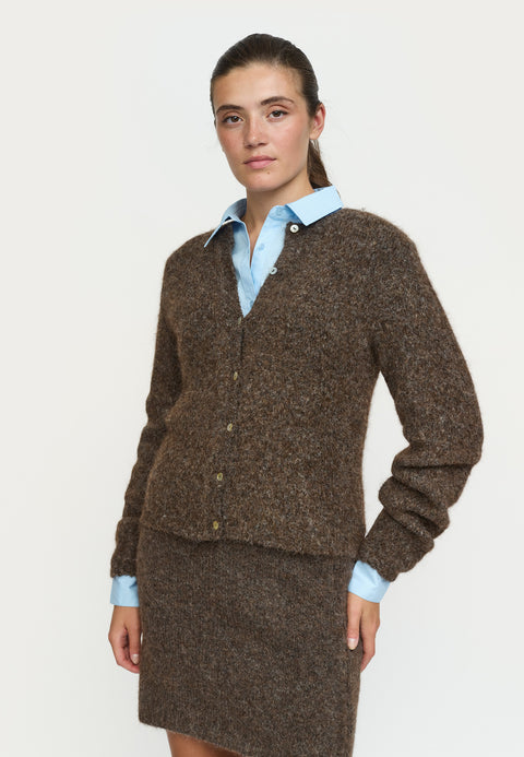 Soft Rebels SRCamilla Cardigan Knit, Demitasse Melange