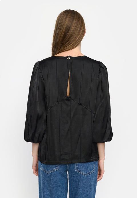 Soft Rebels SRMadelyn Blouse, Striped Jacquard Black