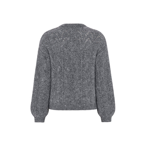 Soft Rebels SRFrances Sequin Knit, 279 Dark Grey Melange
